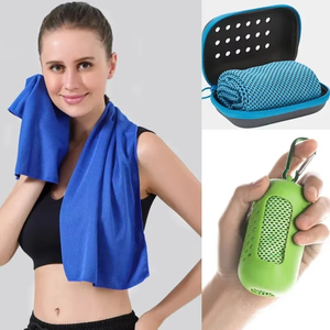 Portable Silicone <b>Mini</b> Cold Towel, Polyester, Cooling Towel for Outdoor, Fitness, Sports, Gym, Running, Quick Drying - Product Image 1