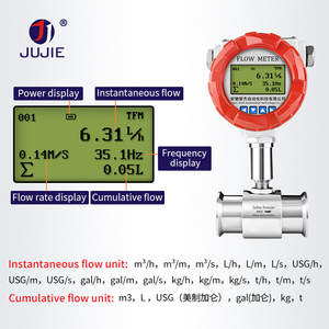 Digitale Flowmeter Medidor De Flujo De Turbina Turbine <span class=keywords><strong>Flow</strong></span> Meters Voor Vloeibare Waterolie Alcohol Diesel Benzine - Product Image 3