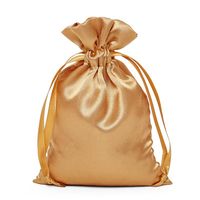 Sacs cadeaux en Satin de soie avec Logo personnalisé, bijoux de cheveux, maquillage, pochette d'emballage à cordon de serrage, sac en Satin pour vêtements