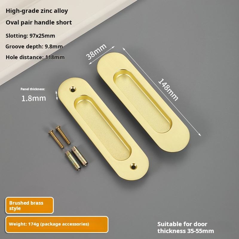 Elliptical 148x38=brushed copper