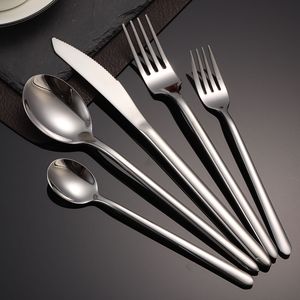 430 Stainless Steel Cutlery Set Western Style Knife Fork Spoon Hotel Use Thickened <b>Mirror</b> Polished Four Piece Set - Product Image 1