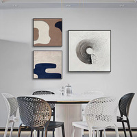 Peinture murale abstraite géométrique noir et blanc de style minimaliste moderne, impression sur toile pour la décoration de la maison
