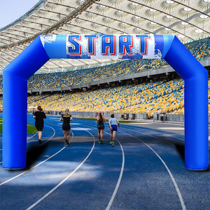 Arches de finition de début événement extérieur 20 pieds porte de soufflage d'air grande voûte gonflable gonflable personnalisée de publicité commerciale - Product Image 2