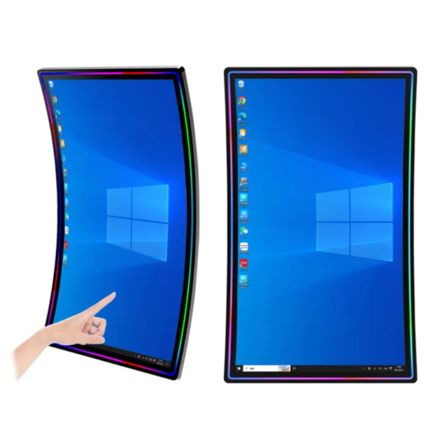 Customized 32\" 43\" Curved LED LCD Touch Screen Gaming Monitor 1080p Resolution with USB Interface New Condition