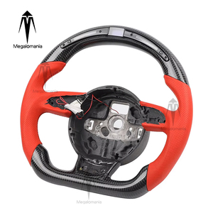 Volant en cuir perforé personnalisé en fibre de carbone pour Audi 2013-2016 RS3 RS5 RS6 RS7 <span class=keywords><strong>A1</strong></span> A3 A4 A5 A6 A7 S3 S4 - Product Image 4