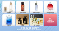 Échantillons gratuits Motif de glace givrée 30ml 50ml Échantillon de haute qualité Design rond rectangulaire Flacons de parfum en verre avec bouchon de parfum