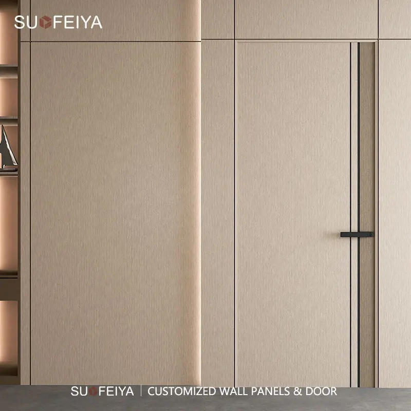 SUOFEIYA Customized Light luxury Design Gold Melamine Walk In Wardrobe Closet Center Island with Glass Door
