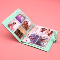 Album photo et de documents Kpop personnalisé A5 A6, couverture en cuir PU, porte-cartes avec 4 pochettes et un classeur à pochettes