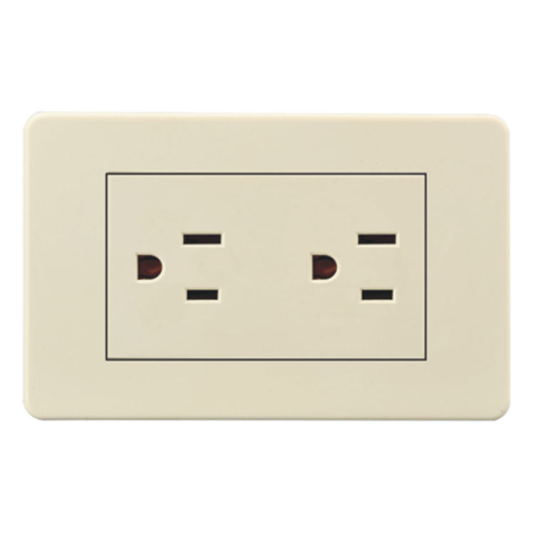 VNX Fireproof PC Plastic Quality American Utlet 16A 220~250V Standard 6 Holes Socket Electrical Socket
