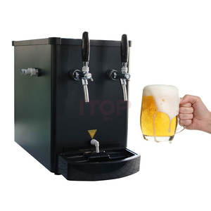 Dispensador de cerveja elétrica, máquina de torneira elétrica de cerveja, 2 cabeças, aço inoxidável, máquina de chope - Product Image 5
