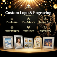 Cadre photo de table personnalisable, artisanal, de luxe, en alliage de zinc, émail et strass, style antique vintage, avec façade en verre transparent, pour mariage et maison