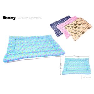 Tapis pour animaux Yommy 74x54cm en flanelle, lit doux pour chiens et chats - Product Image 1