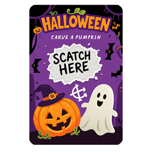 Halloween Scratch Off Cards Spooky Ghost Halloween Scratch Off Game Cards Actividad divertida para Halloween Party Game Favor Supplies - Product Image 1