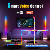 Applique murale intelligente RVB nouvellement dimmable décoration de chambre applique murale multicolore contrôle segmenté jeu musique synchronisation