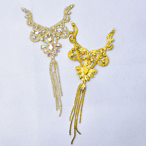 Applique en strass de cristal décorative sur base métallique, patchs en cristal AB taille Marquise, <span class=keywords><strong>à</strong></span> coudre sur l'épaule, pour ceinture de mariée - Product Image 5