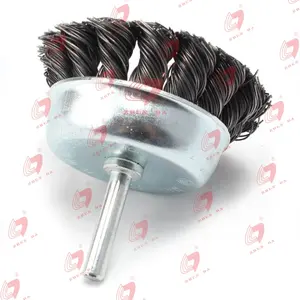 High Performance Polishing Twist Shaft Knot Brush Escova De Copo De Arame De Aço Inoxidável