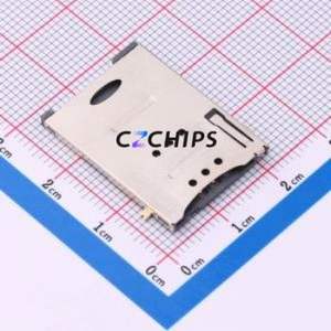 SIM102-TD8P SIM Card Connector SMD Connector Self-Return Type Mini SIM Card Card Holder With Card Detection - Product Image 1