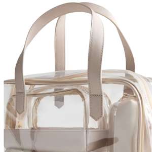 Bolsa de Maquillaje Transparente de PVC y PU Personalizada con Logotipo, Bolsa de Cosméticos Transparente para el Cuidado de la Piel, Bolsa de Maquillaje para Mujer - Product Image 3