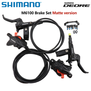 Juego de frenos de disco hidráulicos <span class=keywords><strong>SHIMANO</strong></span> <span class=keywords><strong>DEORE</strong></span> M6100, versión mate de 2 pistones, delantero y trasero, para bicicleta de montaña MTB, original - Product Image 2