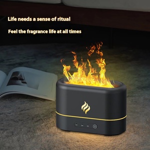 Hxtc88 7 colores 3D fuego llama <span class=keywords><strong>H2o</strong></span> ambientador humidificador Cool Mist Usb pequeña mesa portátil escritorio aceite esencial <span class=keywords><strong>difusor</strong></span> <span class=keywords><strong>de</strong></span> Aroma - Product Image 6