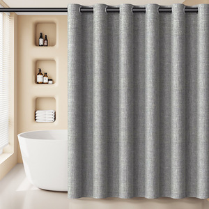 DaiDui <span class=keywords><strong>Rideau</strong></span> <span class=keywords><strong>de</strong></span> <span class=keywords><strong>douche</strong></span> imperméable <span class=keywords><strong>en</strong></span> tissu polyester aspect <span class=keywords><strong>lin</strong></span> <span class=keywords><strong>de</strong></span> haute qualité <span class=keywords><strong>de</strong></span> couleur unie sur mesure - Product Image 1