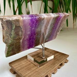 หินธรรมชาติขายส่ง 400-500 กรัม ของชำร่วยงานแต่งงาน งานฝีมือจากหิน อเมทิสต์ แผ่นอาเกตสำหรับตกแต่ง - Product Image 4
