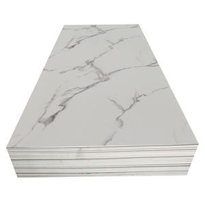 <span class=keywords><strong>Isolation</strong></span> thermique Économie d'énergie Panneaux muraux modernes en SPC à motif de marbre en bois 3D Imperméables Ignifuges à clic pour hôtels Bureaux - Product Image 1