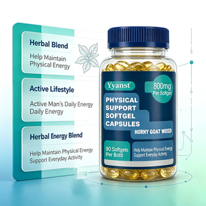 Complément alimentaire à base de plantes pour le soutien physique, extrait de Horny Goat Weed 800mg, 90 gélules, pour maintenir l'énergie des hommes actifs au quotidien, OEM - Product Image 6