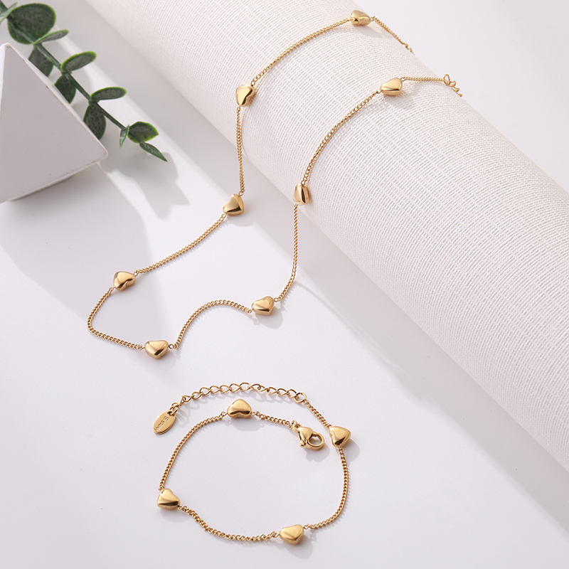 316l stainless steel 18k gold mecklace