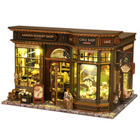 Casa de Muñecas DIY ET003, Tienda de Postres, Modelo de Madera 3D para Armar a Mano, Juguete, Regalo de Navidad, Edades 14+, Hecho en Guangdong