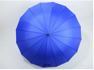 Cadeaux d'affaires en gros, <span class=keywords><strong>parapluie</strong></span> droit en nylon 190T à ouverture semi-automatique, résistant au vent, 16 baleines, avec poignée en plastique, logo personnalisé - Product Image 5