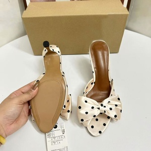Nuevas Sandalias de Tacón Alto con Lazo y Diseño de Puntos para Mujer, Elegantes, con Punta Abierta, para Verano 2026 - Product Image 3