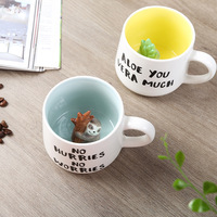 Mug Keramik Kartun Lucu dengan Gagang, Tahan Suhu Tinggi, Aman untuk Microwave, Desain Hewan 3D (Dinosaurus/Sloth), Cangkir Kopi Stylish