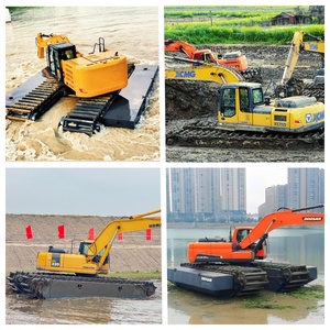 Op maat gemaakte amfibische graafmachine met drijvend onderstel (3-50 ton) voor rivier- en milieubaggerwerk - Product Image 5