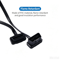 Câble d'extension OBD2 mâle et femelle 8 broches, ligne de diagnostic automobile, adaptateur de faisceau de câbles mâle et femelle
