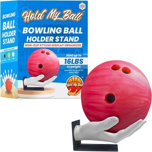 Soporte para Bola de Bolos Hold My Ball, Duradero, Antideslizante, Diseño Elegante Tallado a Mano, Plástico Blanco, Madera, No Requiere Ensamblaje - Product Image 1
