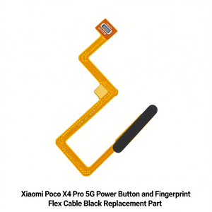 Cable flexible de repuesto negro con diseño de barra para botón de encendido y huella dactilar Xiaomi Poco X4 Pro 5G - Product Image 2