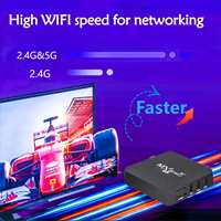 Mx Pro 4K 5G Android Smart TV Box Quad Core H.265 4K HD 2.4/5G Double WIFI 3D Vidéo Home Cinéma TV Set Top Box