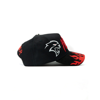Nouveauté en gros : Casquettes Dreamer NFC G5 noires originales à visière incurvée, broderie 3D personnalisée, strass et caractères Kanji