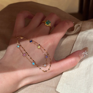 สร้อยข้อมือเงินแท้ 925 ชุบทอง 18k ดีไซน์แบบโซ่คลิปหนีบกระดาษ ราคาส่งจากโรงงาน จัดส่งรวดเร็ว - Product Image 1
