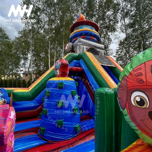 Castillo Inflable Gigante para Exteriores con Obstáculos, Pared <span class=keywords><strong>de</strong></span> Escalada y Diseño <span class=keywords><strong>de</strong></span> <span class=keywords><strong>Patrulla</strong></span> Canina, Ciudad <span class=keywords><strong>de</strong></span> Diversión para Niños y Adultos - Product Image 5