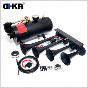 Kit de réservoir de mini compresseur d'air sous pression 3L 150PSI pour <span class=keywords><strong>klaxon</strong></span> d'air 12v pour camion, <span class=keywords><strong>train</strong></span>, bus, <span class=keywords><strong>voiture</strong></span> avec quatre tuyaux <span class=keywords><strong>klaxon</strong></span> d'air AS174A + AS097AB - Product Image 1