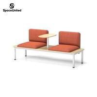 Ensemble canapé et table basse SpaceUnited, style moderne minimaliste, décontracté, cadre en métal, canapé deux places rembourré