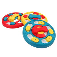 Jouet interactif pour animaux de compagnie, puzzle écologique, distributeur de friandises lent, bol rond en plastique, assiette d'enrichissement alimentaire pour chien