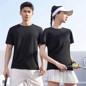 LCC3323 Casual Men's OEM <b>T</b>-Shirt Custom Screen Printed Logo Unisex Short Polyester Quick Dry Fit Plain Soft for Gym Use - Product Image 4