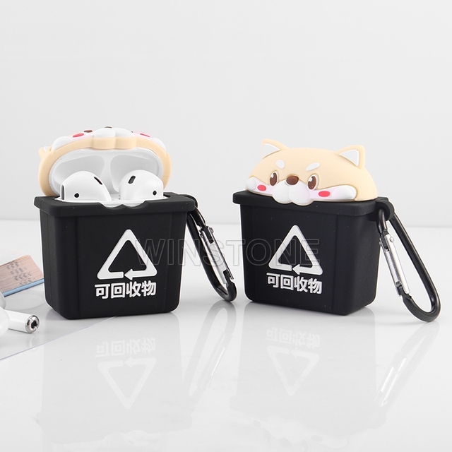 Eco-Friendly Multifunction Silicone Airpod Case Animal Shape Anime Design 3D Custom Colors Silk Screen Printed Keychain
