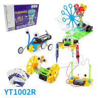 Kit Robot edukasi gagang plastik mainan Teknik Sains Robot Robot batang anak-anak