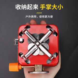 Aspetto di alta qualità esterno Mini piccolo quadrato campeggio escursionismo portatile Picnic di vendita calda a basso prezzo <span class=keywords><strong>stufa</strong></span> a Gas per le vendite - Product Image 6