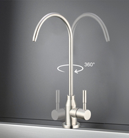 Robinet de cuisine à col de cygne en acier inoxydable 304 au design innovant