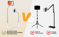 Support de tablette universel en métal réglable en hauteur, support de téléphone flexible pour montage en hauteur, conception flexible, étanche, magnétique pour la vidéo
